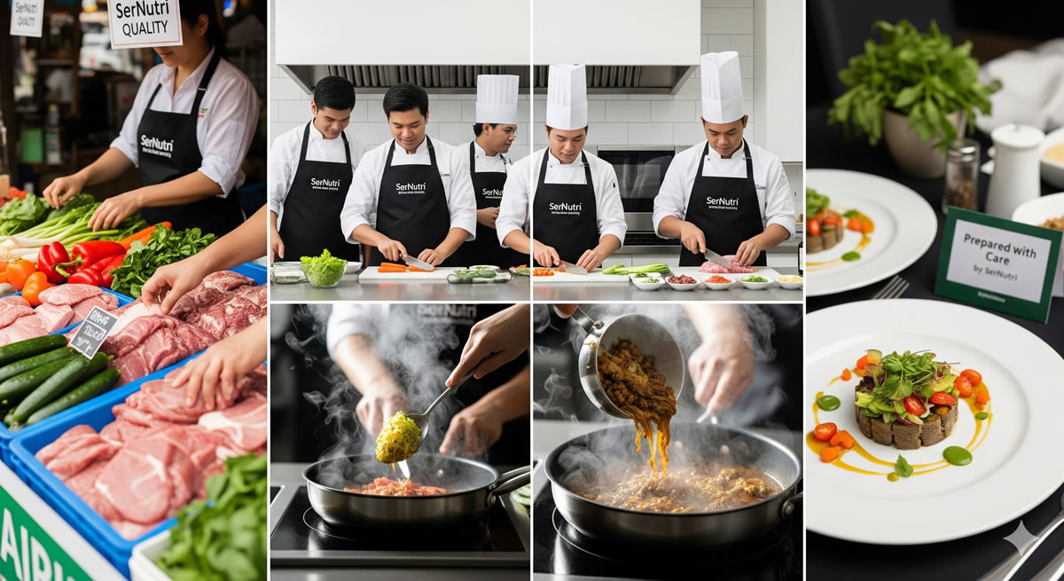 Por trás dos pratos: o cuidado da SerNutri desde a escolha dos alimentos até o servir